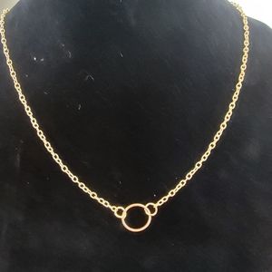 Delicate GP circle necklace